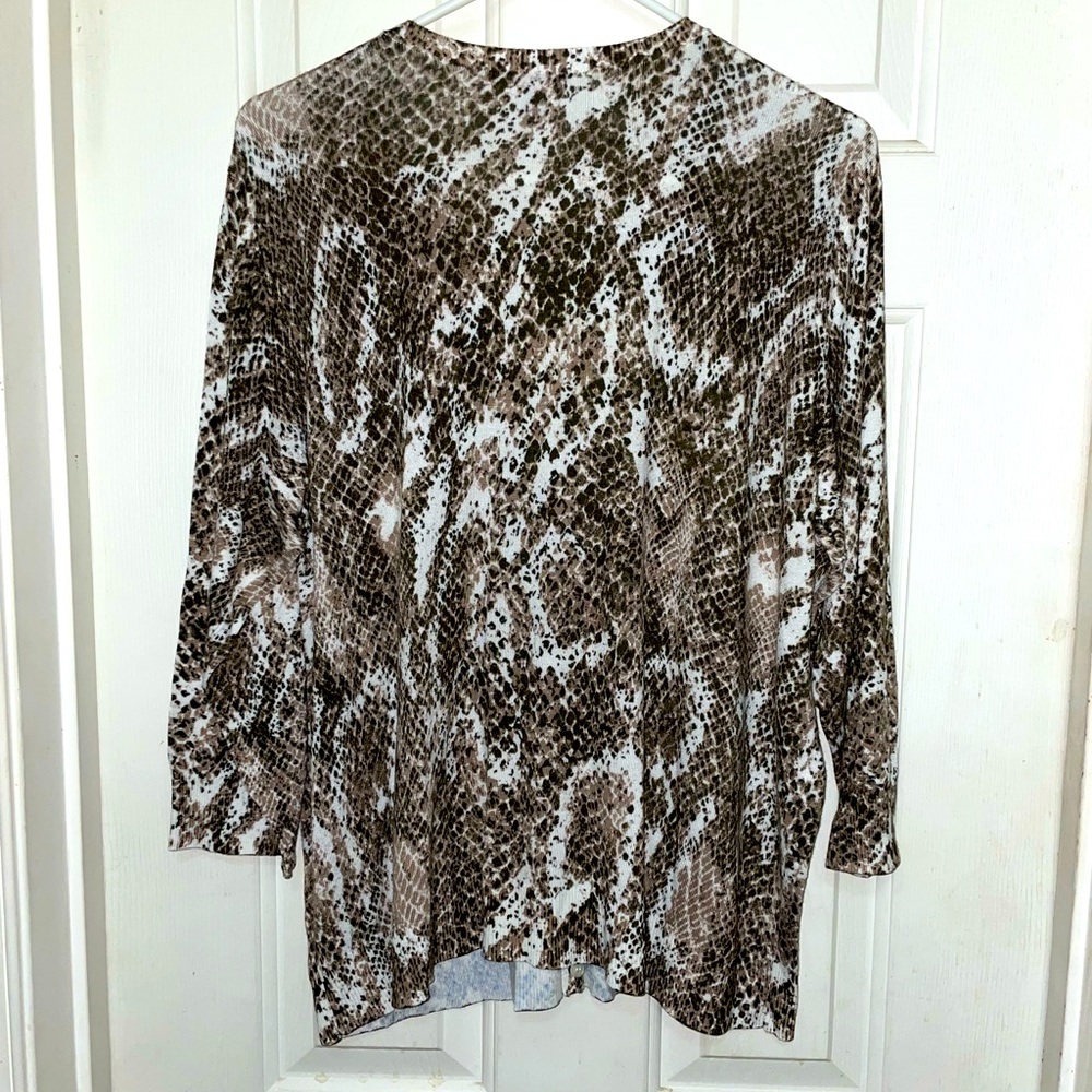 Snake print cardigan